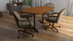 Chromcraft Seneca Collection CM189-C845 Swivel Tilt Caster Casual Dining Chair