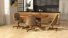 Chromcraft Bailey Collection CM127-C846 Swivel Tilt Caster Casual Dining Chair