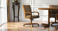 Chromcraft Baylor Collection CM177 Quick Shipping Chair in Chestnut Finish
