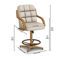 Chromcraft Ryland Collection CM117-CDS336 Metal Swivel Tilt Counter Height Dining Stool