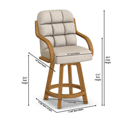 Chromcraft Ryland Collection CM117-CDS384 Counter Height Swivel Dining Stool