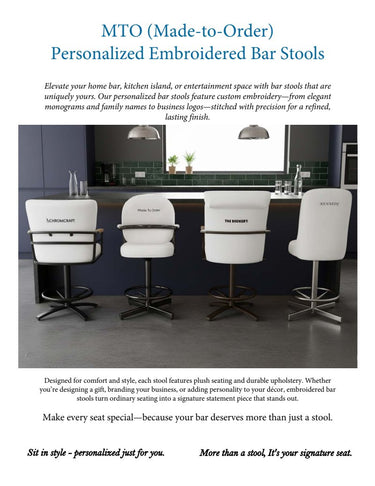 Embroidered Bar Stools